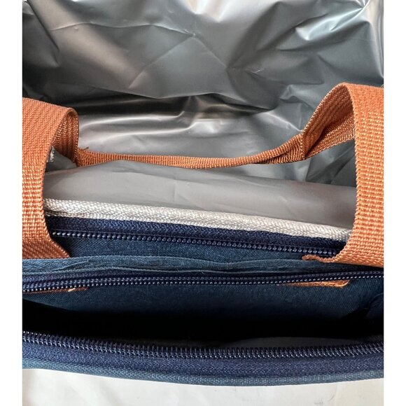 Brivilas Insulated Lunch Bag With Dual Zipper & Mesh Pocket 2 Compartments - Picture 7 of 7